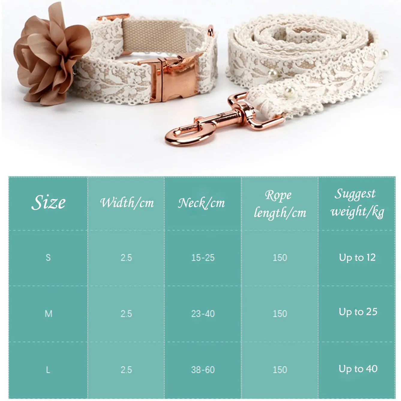 Lace Pet Dog Leash for Small to Medium Dogs and Cats